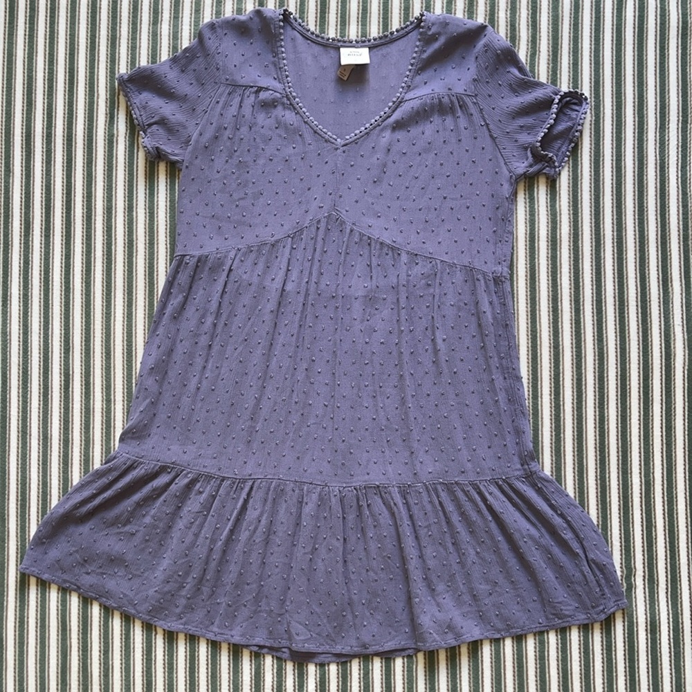 Knox Rose Women’s short sleeve Vneck flowy dress size S, 100% rayon